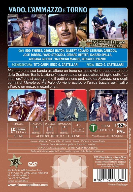 Vado, l'ammazzo e torno (DVD) di Enzo G. Castellari - DVD - 2