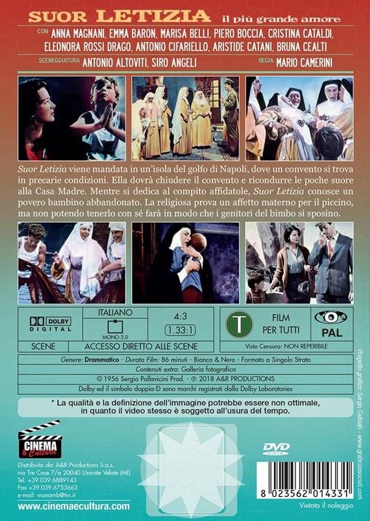 Suor Letizia - Il più grande amore (DVD) di Mario Camerini - DVD - 2