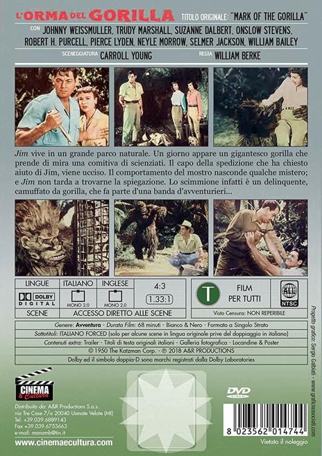 L' orma del gorilla (DVD) di William Berke - DVD - 2