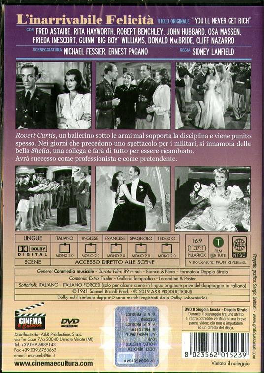 L' inarrivabile felicità (DVD) di Sidney Lanfield - DVD - 2