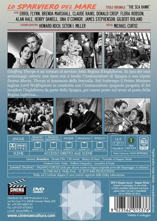 Lo sparviero del mare (DVD) di Michael Curtiz - DVD - 2