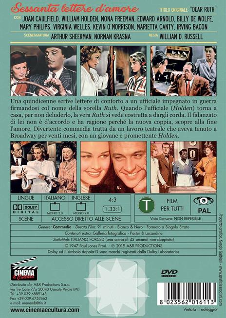 Sessanta lettere d'amore (DVD) di William D. Russell - DVD - 2