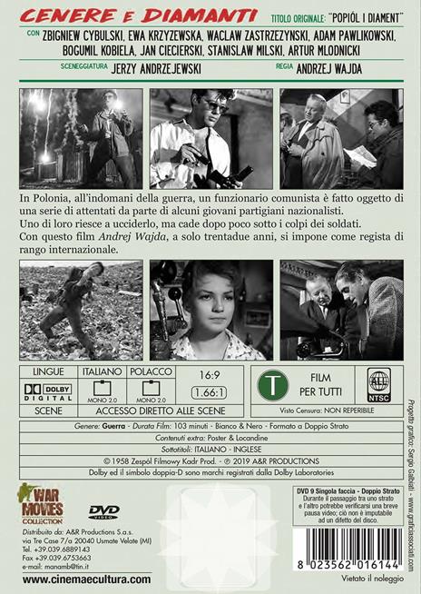 Cenere e diamanti (DVD) di Andrzej Wajda - DVD - 2