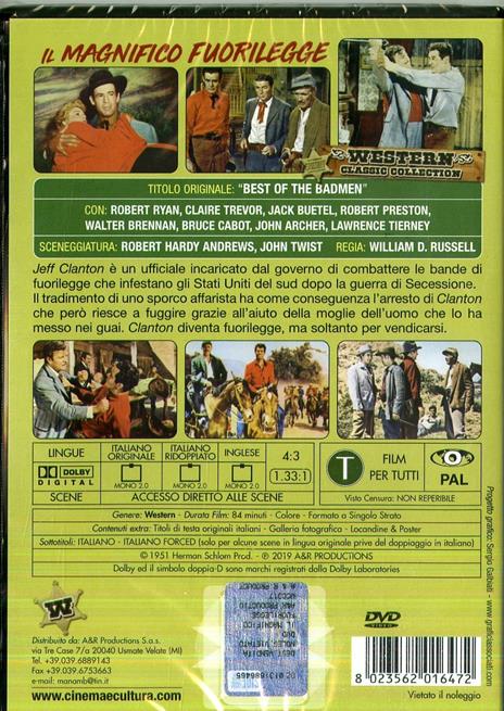 Il magnifico fuorilegge (DVD) di William D. Russell - DVD - 2