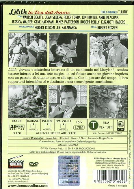 Lilith. La dea dell'amore di Robert Rossen - DVD - 2