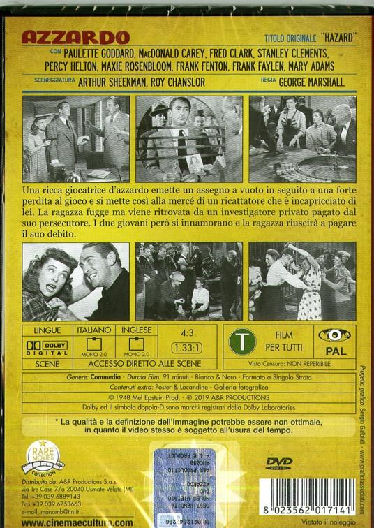 Azzardo (DVD) di George Marshall - DVD - 2