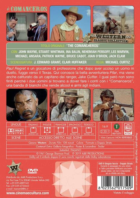 I Comancheros (DVD) di Michael Curtiz,John Wayne - DVD - 2