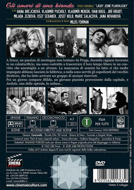 Gli amori di una bionda (DVD) di Milos Forman - DVD - 2