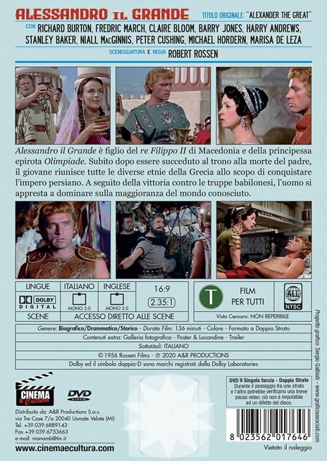 Alessandro il grande (DVD) di Robert Rossen - DVD - 2