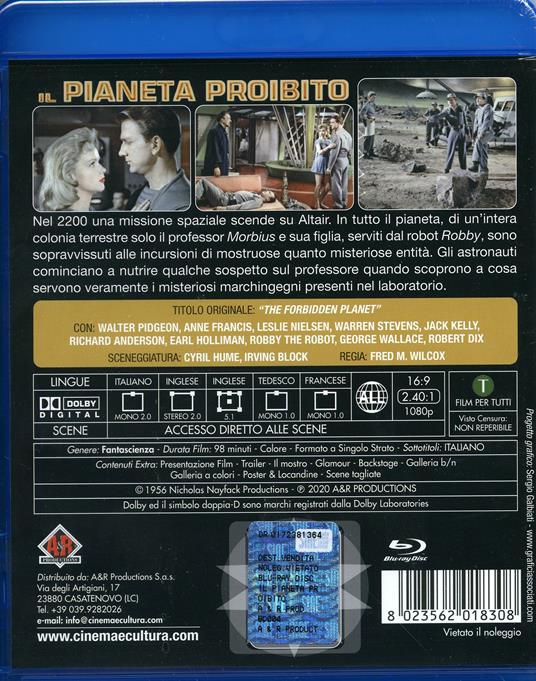 Il pianeta proibito (Blu-ray) di Fred M. Wilcox - Blu-ray - 2