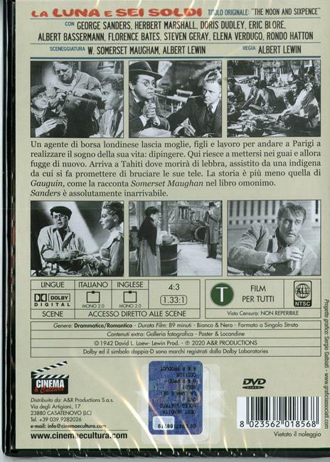 La luna e sei soldi (DVD) di Albert Lewin - DVD - 2