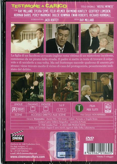 Testimone a carico (DVD) di Ray Milland - DVD - 2