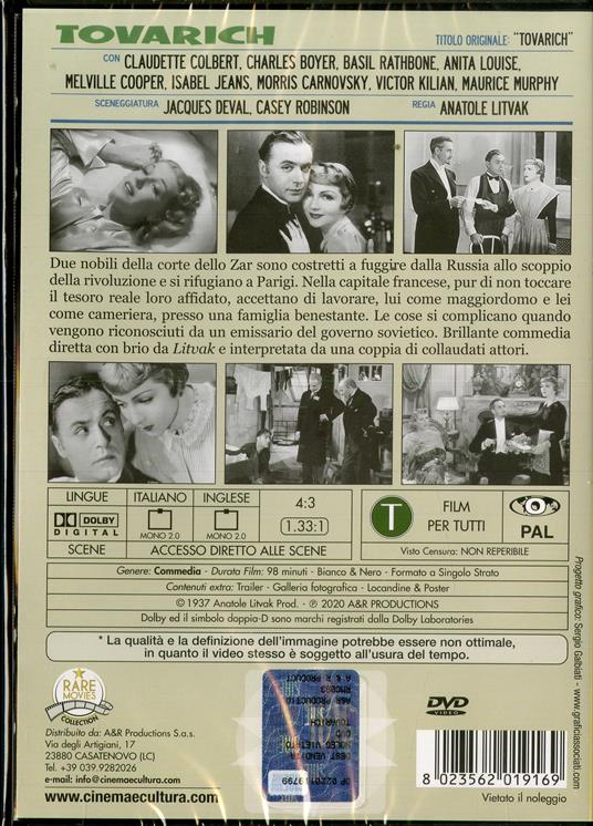 Tovarich (DVD) di Anatole Litvak - DVD - 2
