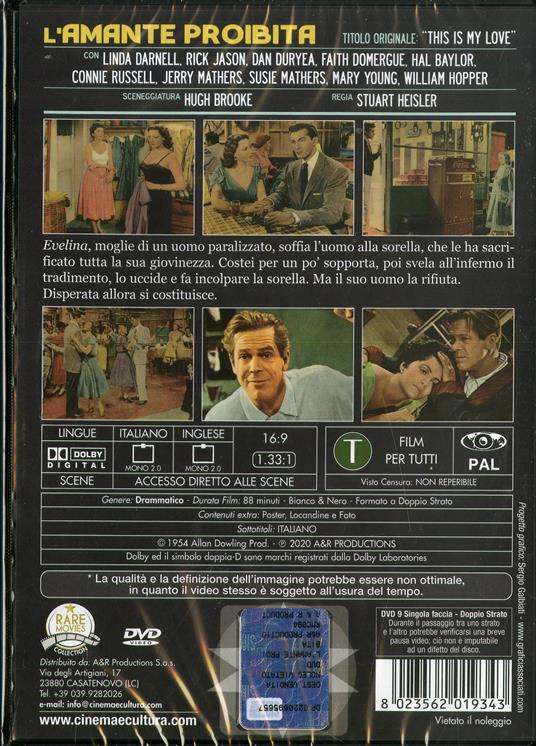L' amante proibita (DVD) di Stuart Heisler - DVD - 2