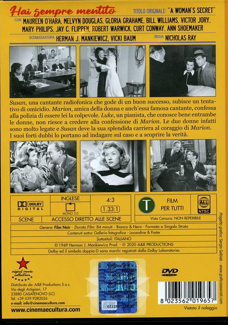 Hai sempre mentito (DVD) di Nicholas Ray - DVD - 2
