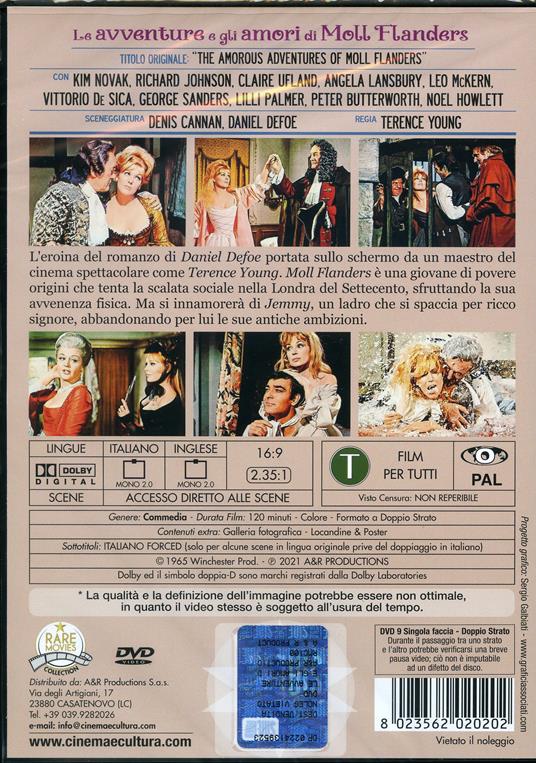 Le avventure e gli amori di Moll Flanders (DVD) di Terence Young - DVD - 2