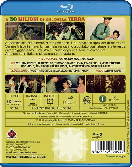 A 30 milioni di Km dalla Terra (Blu-ray) di Nathan Juran - Blu-ray - 2