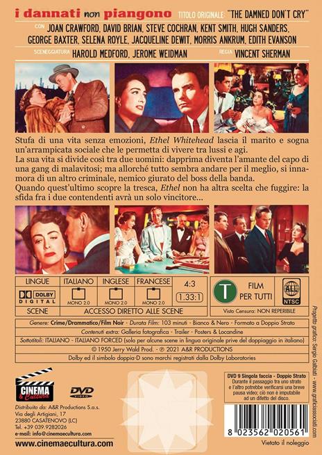 I dannati non piangono (DVD) di Vincent Sherman - DVD - 2