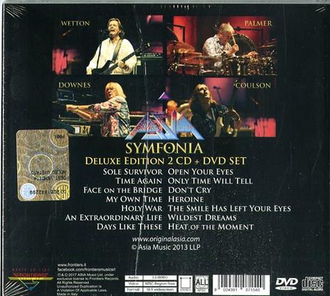 Symfonia. Live in Bulgaria 2013 - CD Audio + DVD di Asia - 2