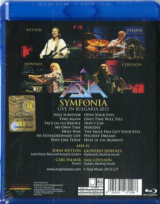Asia. Symfonia. Live in Bulgaria 2013 (Blu-ray) - Blu-ray di Asia - 2