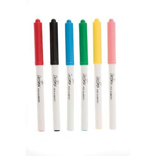 Set 6 Pennarelli Alimentari COLORATI Edible Ink Marker colori assortiti - 2