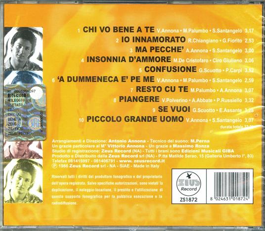 Chi Vo' Bene a te - CD Audio di Ciro Rigione - 2