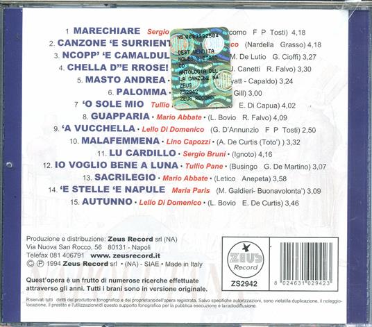Antologia Della Canzone Napoletana 03 - CD Audio - 2