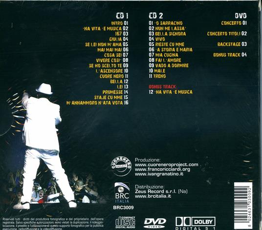86-09 Live - CD Audio + DVD di Franco Ricciardi - 2