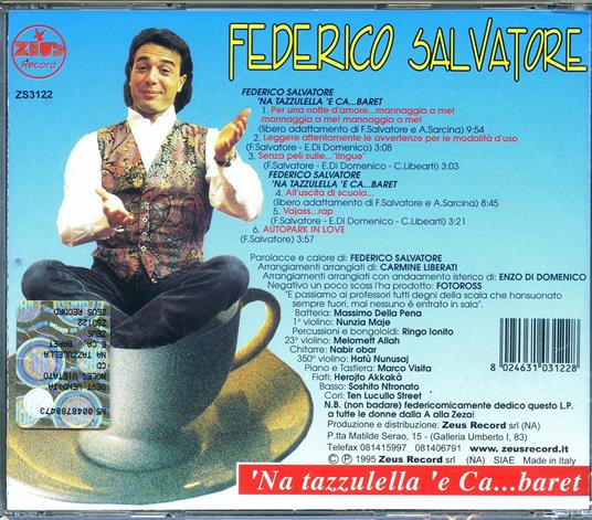 Na Tazzulella e Cabaret - CD Audio di Federico Salvatore - 2