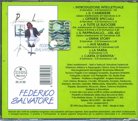 Pappagalli Latini - CD Audio di Federico Salvatore - 2