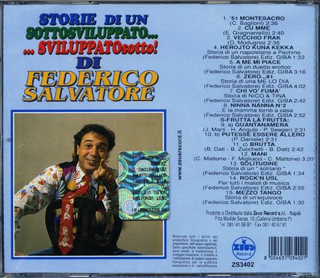 Storie di Un Sottosviluppato - CD Audio di Federico Salvatore - 2