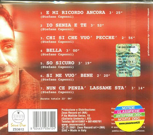 Tra Musica e Poesia - CD Audio di Gianluca Capozzi - 2