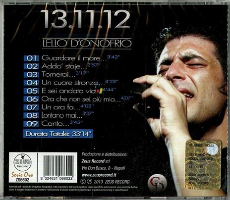 13-11-12 - CD Audio di Lello D'Onofrio - 2