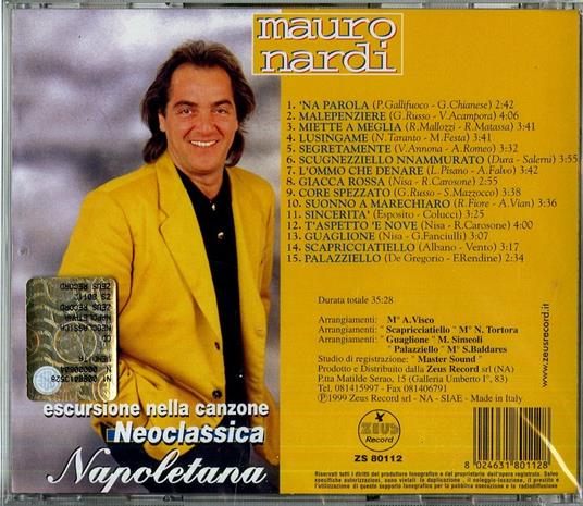 Escursione Nella Canzone - CD Audio di Mauro Nardi - 2
