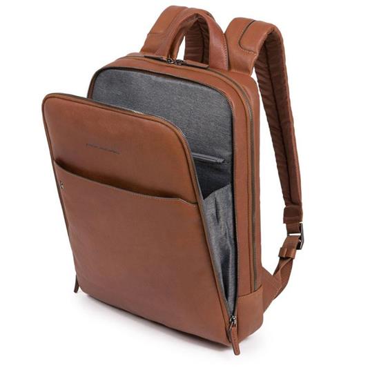 Piquadro Zaino Sottile Medio Black Square Cuoio - Piquadro - Cartoleria e  scuola | IBS