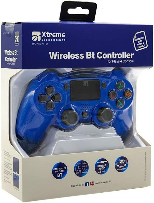 Xtreme Wireless BT Controller Nero 3,5 mm Gamepad Analogico/Digitale PlayStation 4 - 4