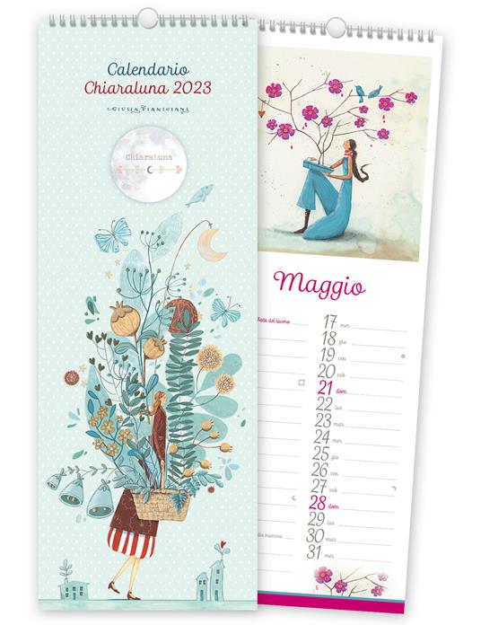 Calendario da Muro Chiaraluna Akena 2023 16x45 Centimetri - Akena -  Cartoleria e scuola