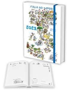 Cartoleria Agenda"Le Formiche di Fabio Vettori"Giornaliera 2023 12 MESI 11x16 Centimetri Chiusura Con Elastico Akena