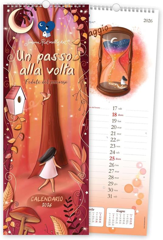 Calendario da Muro Un passo alla volta 2026 di Simona Pistorello - 16x45 cm