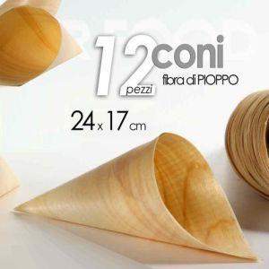 Set 12 Coni Finger Food In Fibra Di Pioppo Catering Aperitivo 22,5 X 15,5 Cm - 2
