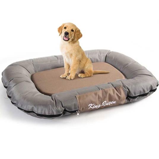 Cuccia Cuscino per Cani Gatti Lettino Tessuto Impermeabile Sfoderabile 80x58cm