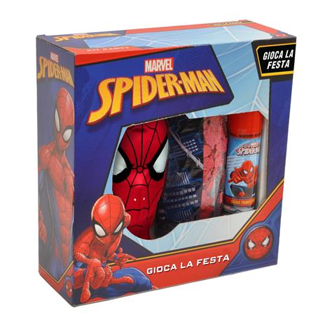 Spider-Man set maschera con stelle filanti e coriandoli