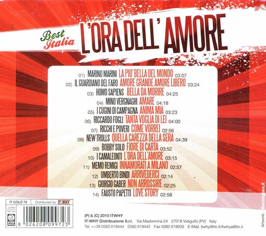 Best Italia. L'ora dell'amore - CD Audio - 2
