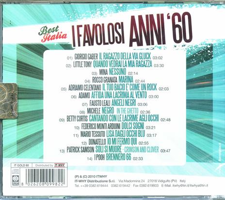 Best Italia. I favolosi anni '60 - CD Audio - 2