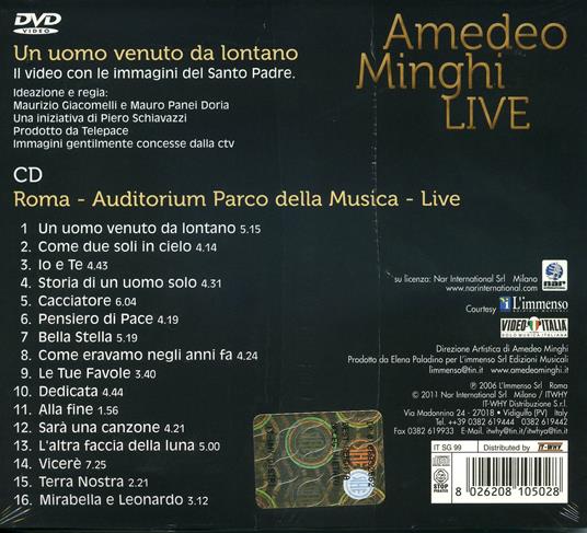 Un uomo venuto da lontano - CD Audio + DVD di Amedeo Minghi - 2