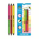 Pastello evidenziatore fluo bipunta mitama pz. 3