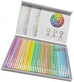 PASTELLI TINTA UNITA MINA 4,0 new box da 36 pezzi Tonalità Pastello