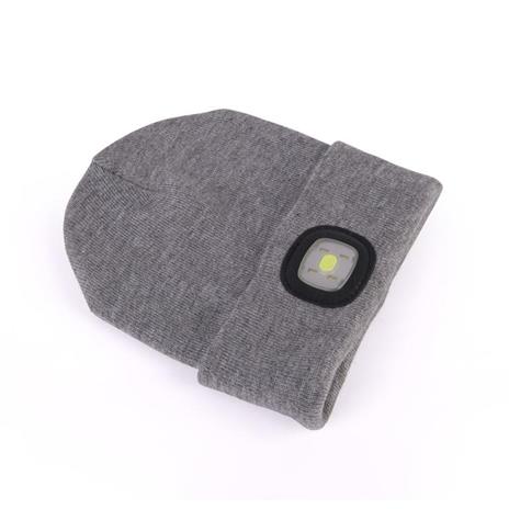 Cappello Con Luce LED Ricaricabile - Berretto Invernale Con 4 LED, Striscia Riflettente, Per Outdoor
