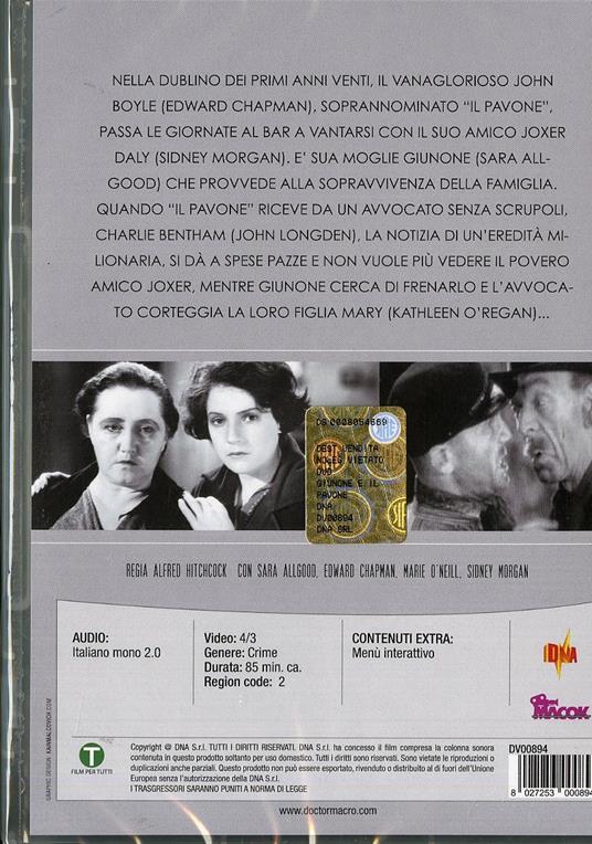 Giunone e il pavone. Juno and the Paycock di Alfred Hitchcock - DVD - 2