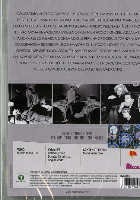 Ricco e strano. Rich and Strange di Alfred Hitchcock - DVD - 2